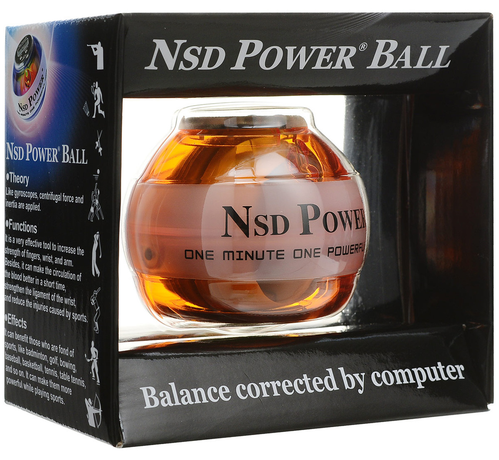 NSD Power Тренажер для кисти Тренажер кистевой NSD Power "Powerball Neon Red Pro ". PB - 188LC Amber #1