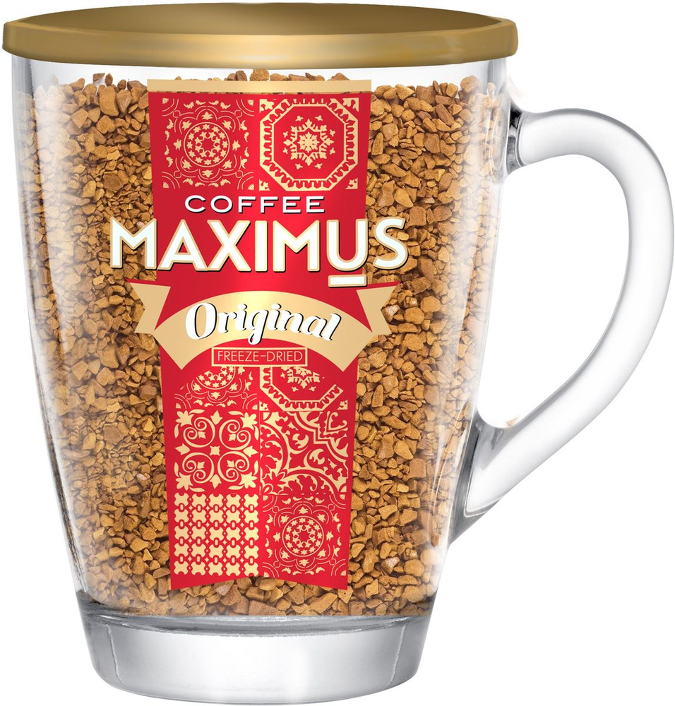 Кофе растворимый сублимированный Maximus Original в стеклянной кружке, 70 г  #1