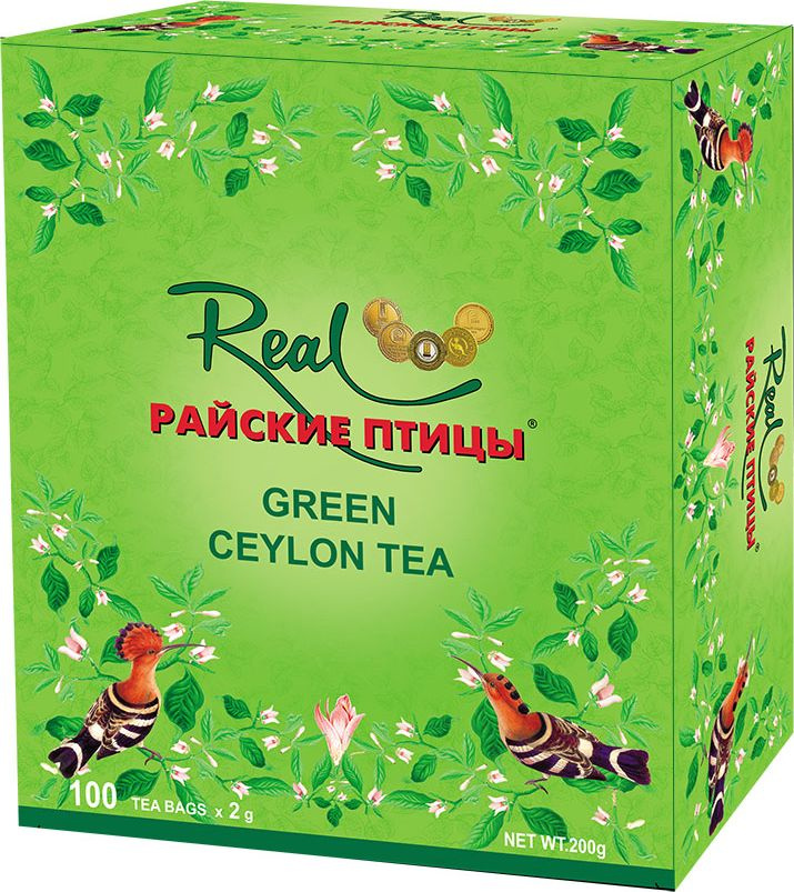 Real "Райские птицы" зеленый чай в пакетиках, 100 шт - купить с ...