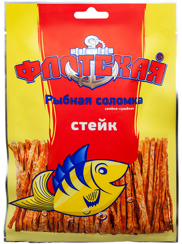 Флотская соломка рыбная солено-сушеная со вкусом стейка, 30 г - купить ...