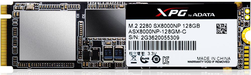ADATA 128 ГБ Внутренний SSD-диск , M.2, PCI-E 3.0 (ASX8000NP-128GM-C) #1