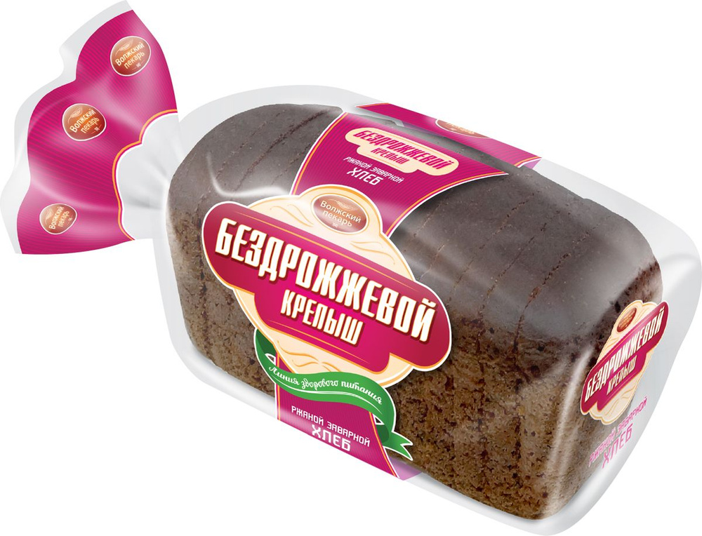 Волжский Пекарь Хлеб Крепыш, бездрожжевой, заварной, в нарезке, 350 г  #1