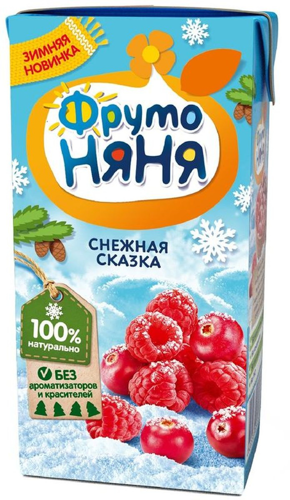 ФрутоНяня Снежная сказка морс клюква и малина с 6 месяцев, 0,2 л #1