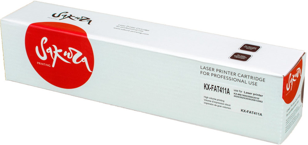 Картридж лазерный Sakura KXFAT411А для Panasonic KX-MB1900/2000/2020/2030/2051/2061, черный  #1