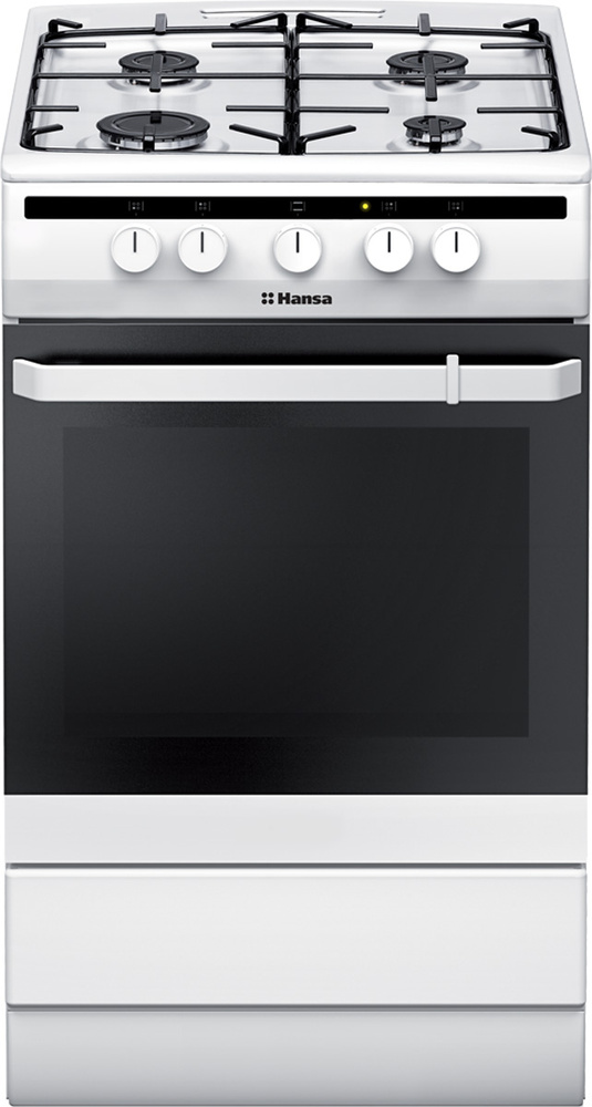 Плита газовая Hansa FCGW51001, белая, с газ-контролем духовки - купить ...