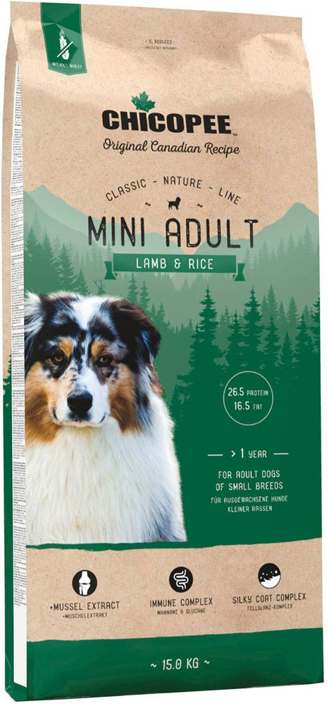 Корм сухой Chicopee "CNL Mini Adult Lamb & Rice", для взрослых собак мелких пород, с ягненком и рисом, #1