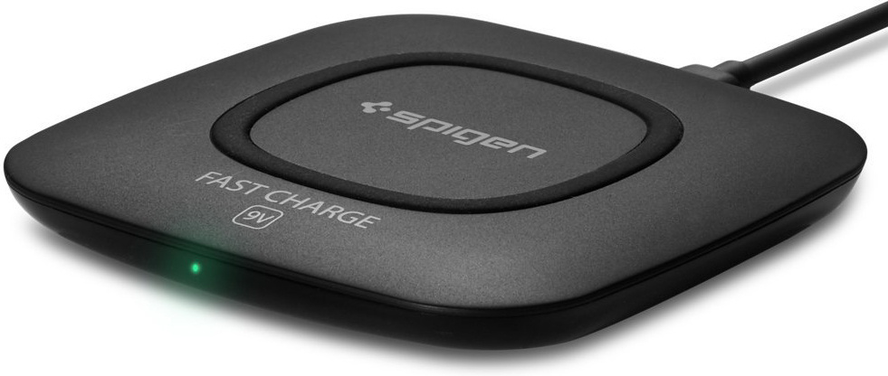 Spigen Essential F301W Wireless Charger, Black беспроводное зарядное устройство #1