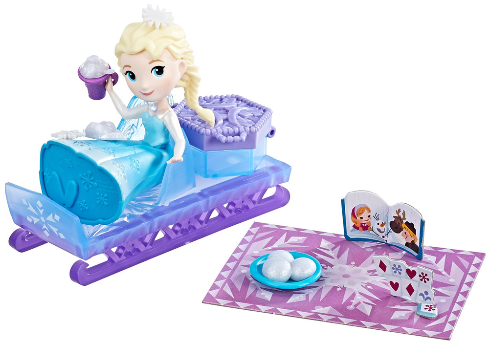 Disney Frozen Мини-кукла Эльза и сани #1