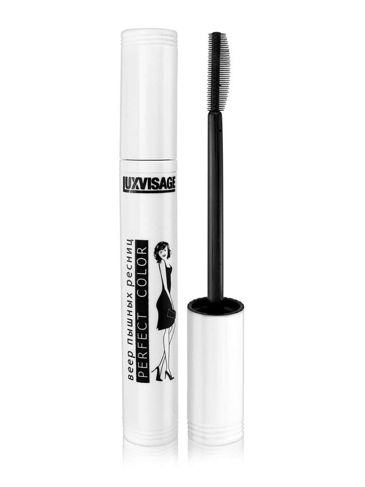 LUXvisage Perfect Color Веер пышных ресниц Тушь для ресниц удлиняющая, черный, 9 г #1