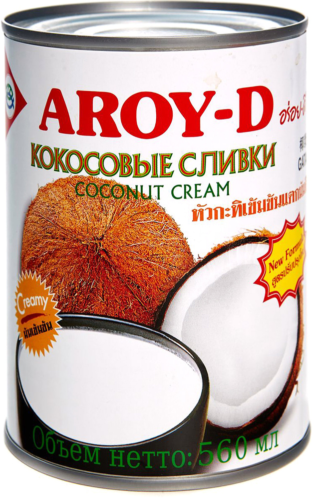 Aroy-D Кокосовые сливки Растительные 70 560мл. 1шт. #1