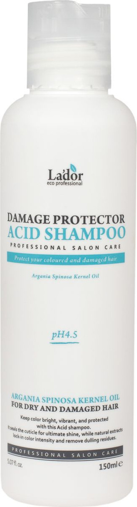 Lador Бесщелочной шампунь для волос с аргановым маслом Damaged Protector Acid Shampoo, 150 мл  #1