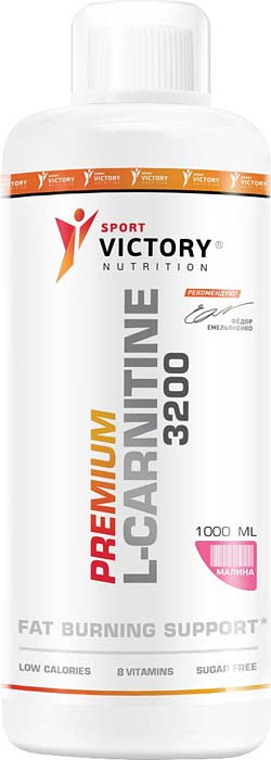 Карнитин Sport Victory Nutrition "Premium L-Carnitine 3200", малина, 1 л #1