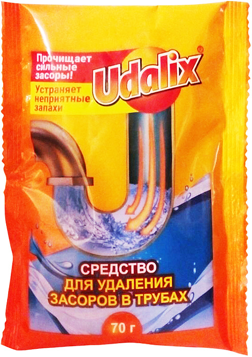 Средство для удаления засоров в трубах "Udalix", 70 г #1