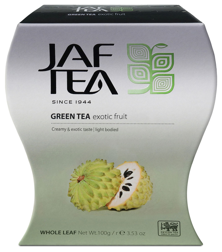 Чай цейлонский "JAF TEA Exotic fruit" зеленый листовой с ароматом соусап 100 г.  #1