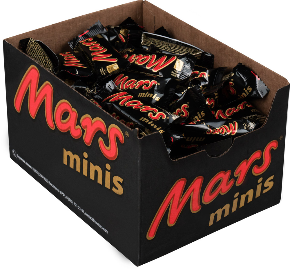 Конфеты шоколадные батончики Mars Minis, 1 кг / Шоколад, нуга, карамель ...