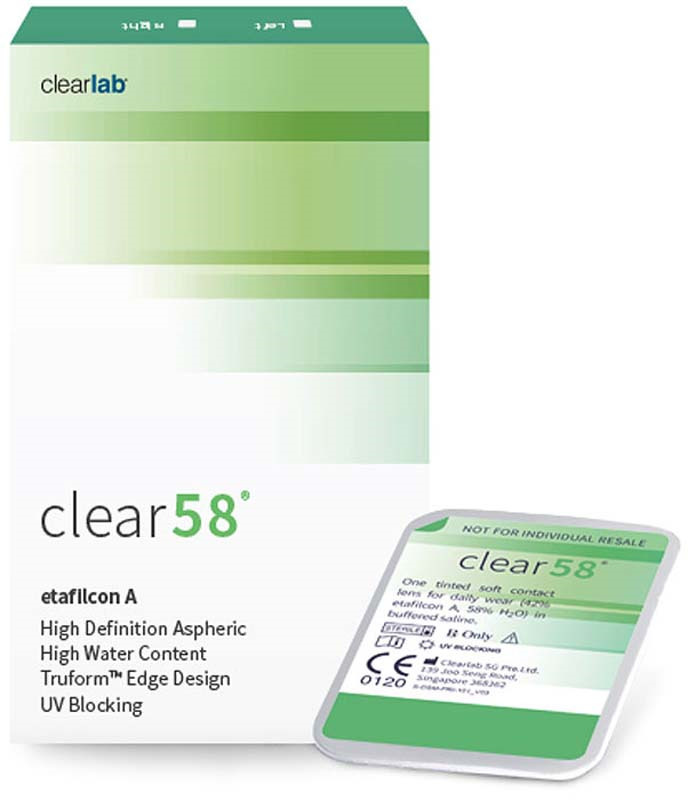 Контактные линзы ClearLab Clear 58 Ежемесячные, -00,50 / 14.0 / 8.3, 6 шт.  #1