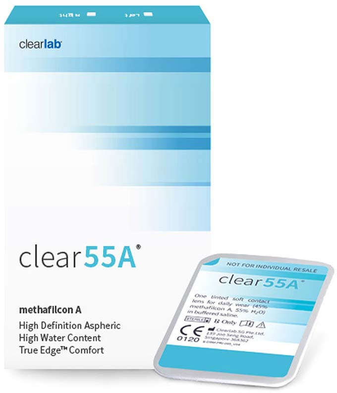 Контактные линзы ClearLab Clear 55A Ежемесячные, -1.00 / 14.5 / 8.7, 6 шт.  #1