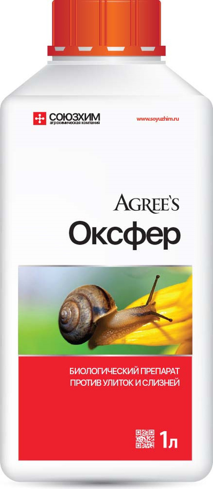 Биоакарицид Agree's "Оксфер", против слизней и улиток, 1 л 1000 мл ...