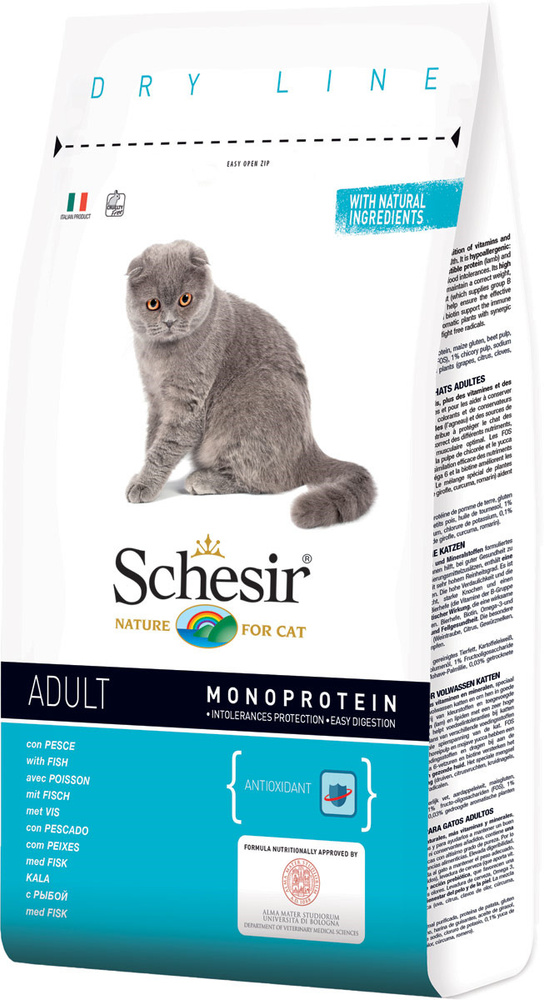 Корм сухой Schesir, для кошек, с рыбой, 400 г - купить с доставкой по ...