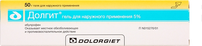 Долгит гель для наружного применения, туба, 5%, 50г #1