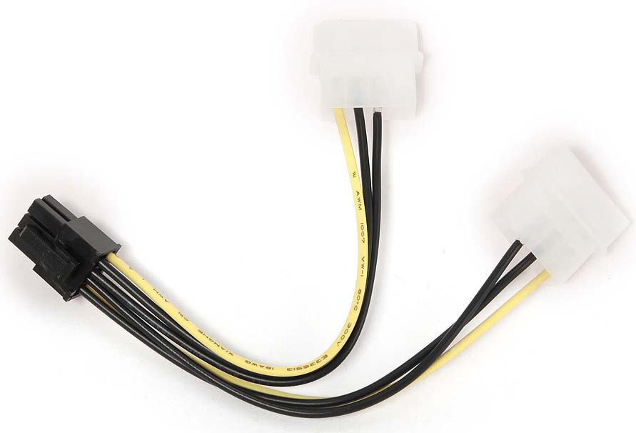 Cablexpert CC-PSU-6 разветвитель питания 2хMolex-> PCI-E 6pin (0,15 м) #1