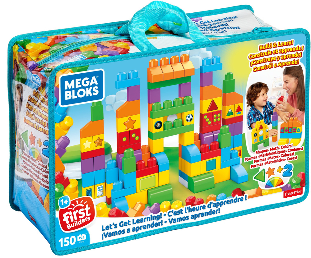 Конструктор Mattel Mega Bloks Обучающие блоки, 150 элементов, FVJ49 #1