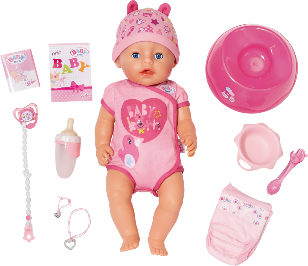 Кукла Zapf Creation Baby Born Беби Борн девочка 43 см Soft Touch, 825-938 -  купить с доставкой по выгодным ценам в интернет-магазине OZON (185331003)