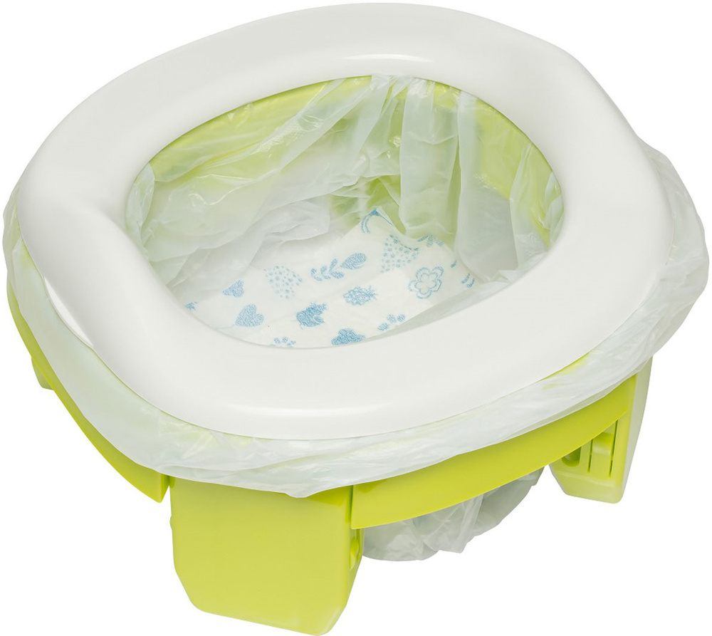 Дорожный горшок и насадка на унитаз Roxy-kids Handy Potty, цвет: светло-зеленый #1