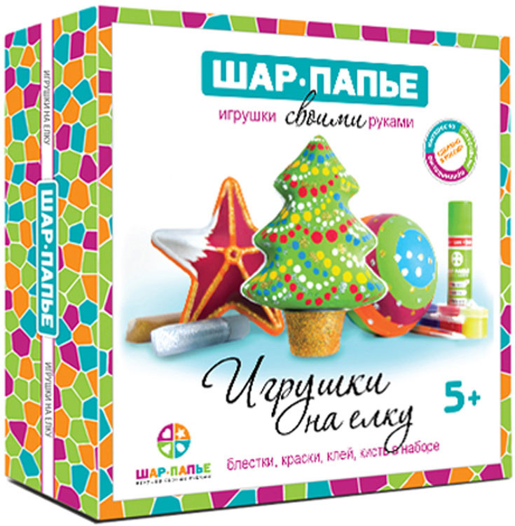 Набор для папье-маше Шар-папье "Игрушки на елку" #1