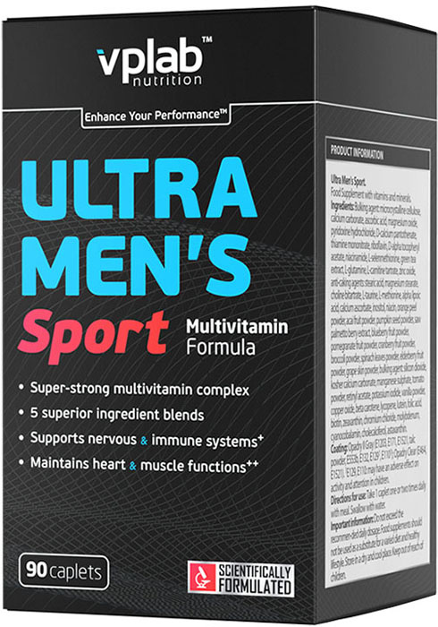 Витаминно-минеральный комплекс для мужчин Vplab "Ultra Men’s Sport Multivitamin Formula", 90 капсул  #1