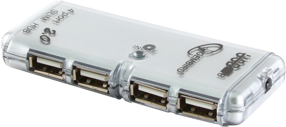 Концентратор USB 2.0, 4 порта, со встроенной защитой от перегрузок, Gembird UHB-C244 #1