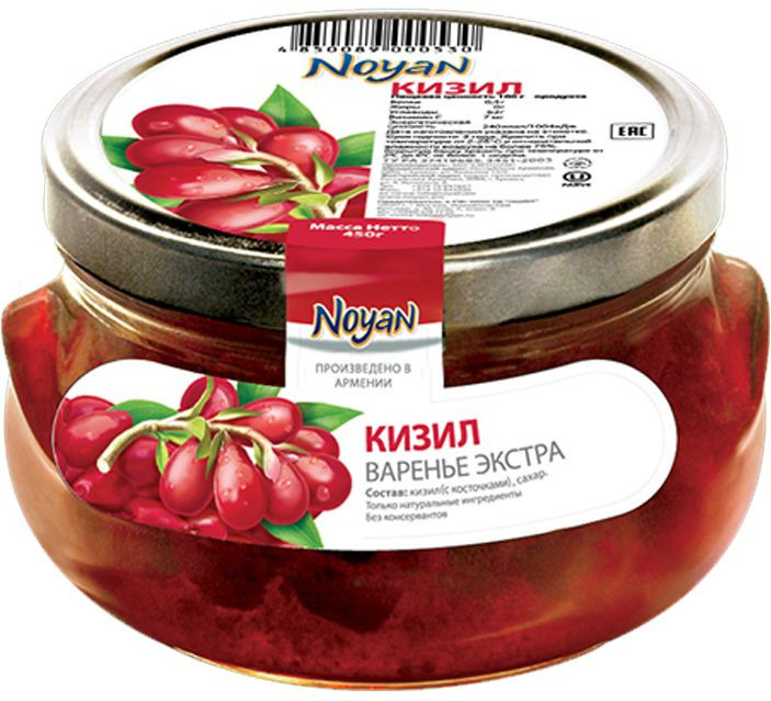 Noyan Варенье "Кизиловое Экстра", 450 г - купить с доставкой по ...