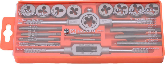 Набор метчиков и плашек Harden, 610458, профессиональный, 20 предметов ...