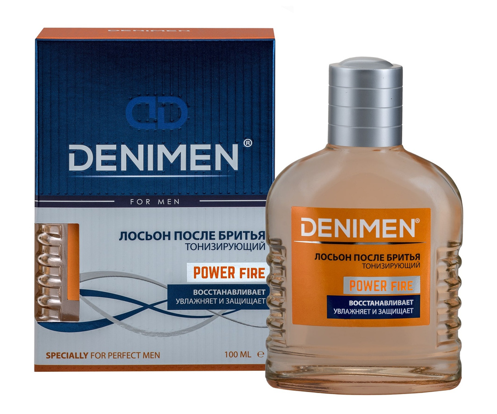 Лосьон после бритья мужской тонизирующий Denimen Power fire, средство ...