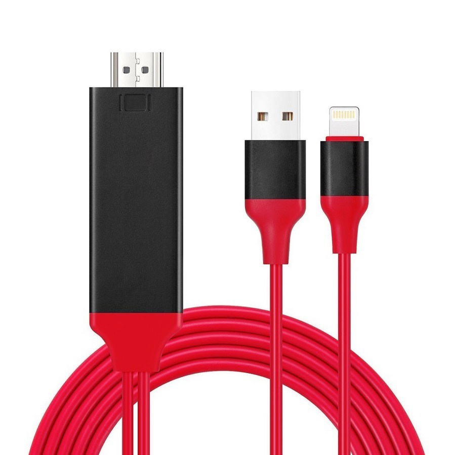 Кабель HDMI, Apple Lightning Кабель Lightning to HDTV ( HDMI ) cable 2m  1080p HD для iPhone и iPad - купить по низкой цене в интернет-магазине OZON  (168604570)