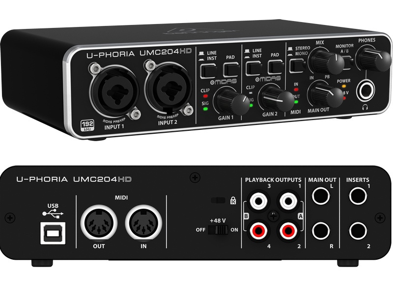 Аудиоинтерфейс BEHRINGER U-PHORIA UMC204HD #1