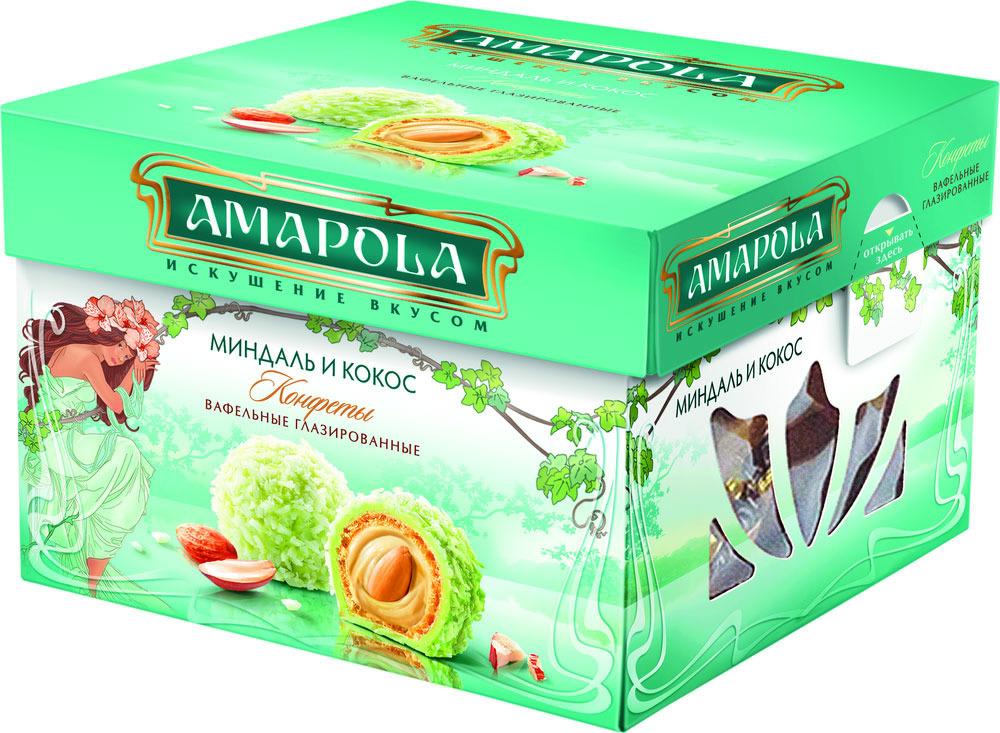 Конфеты Амапола Миндаль и Кокос 100 гр. - купить с доставкой по ...