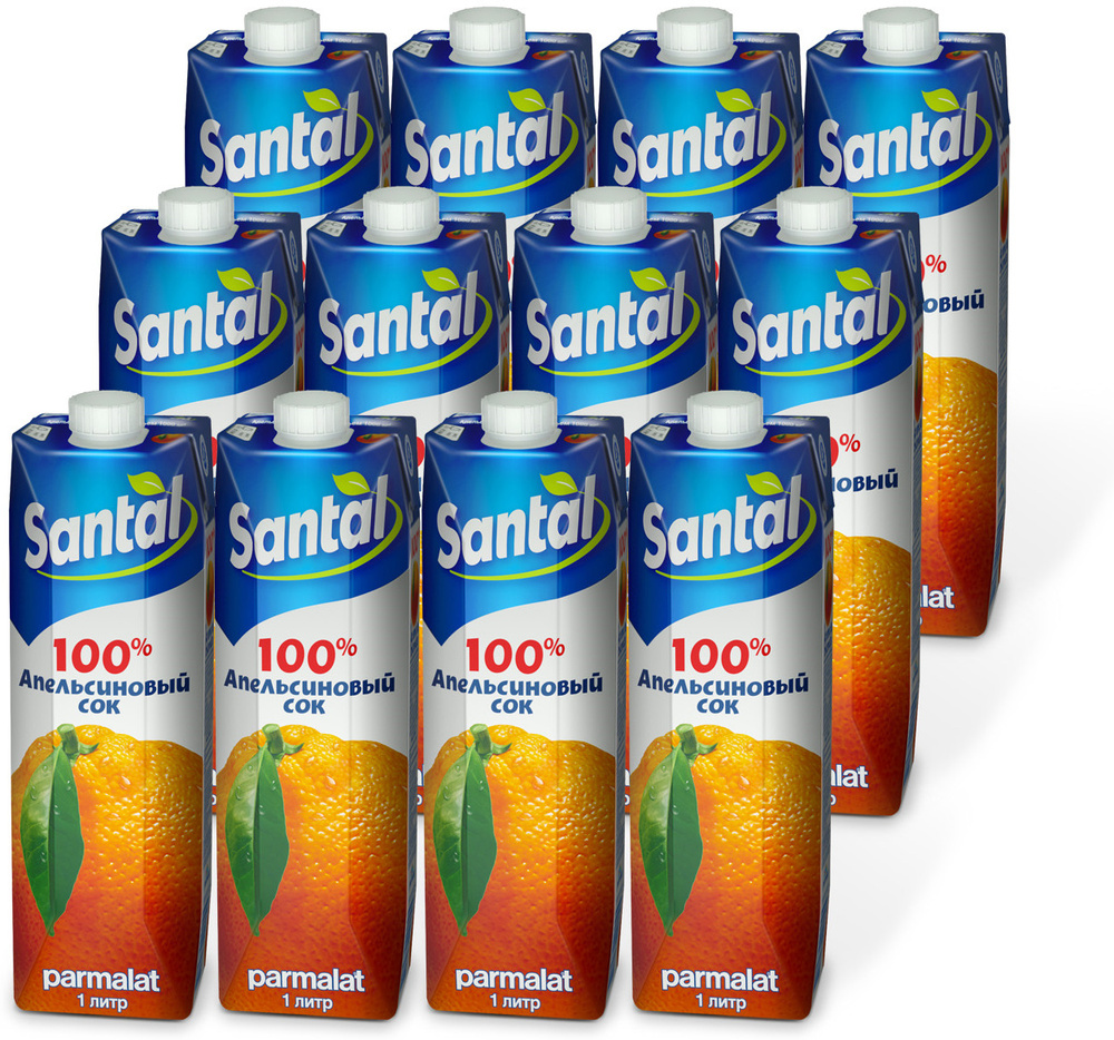 Сок Santal Апельсиновый, 12 шт по 1 л - купить с доставкой по выгодным ...