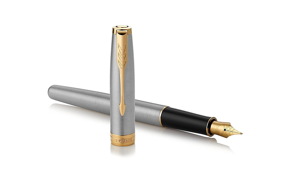 Parker Sonnet Core - Stainless Steel GT, перьевая ручка, F, BL 1931504 #1