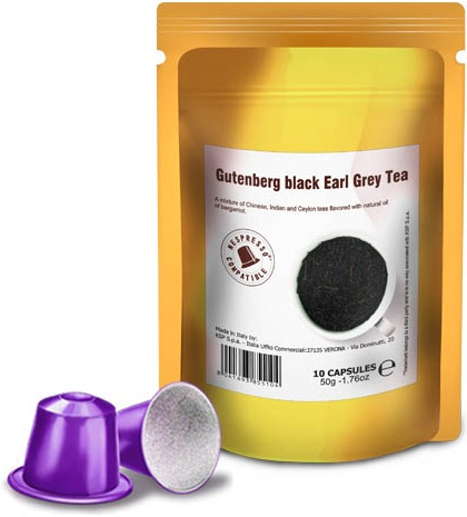 Чай в капсулах Gutenberg черный ароматизированный Эрл Грей (система Nespresso) 10шт  #1