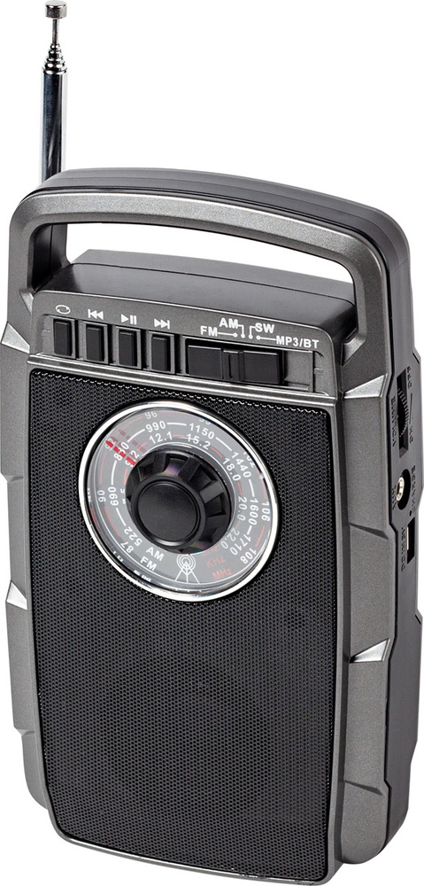  радиоприемник MAX MR-322, антрацит/Радио/AM/FM/SW/AUX .