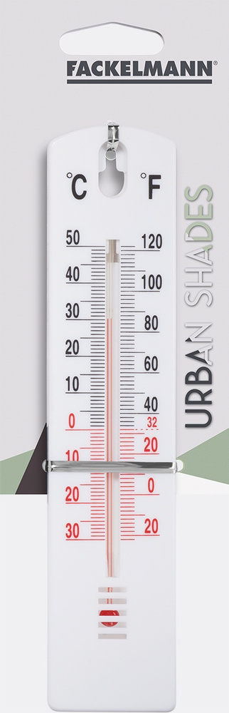 Термометр FACKELMANN URBAN, пластиковый, уличный, спиртовой, измеритель температуры, для дома и дачи #1