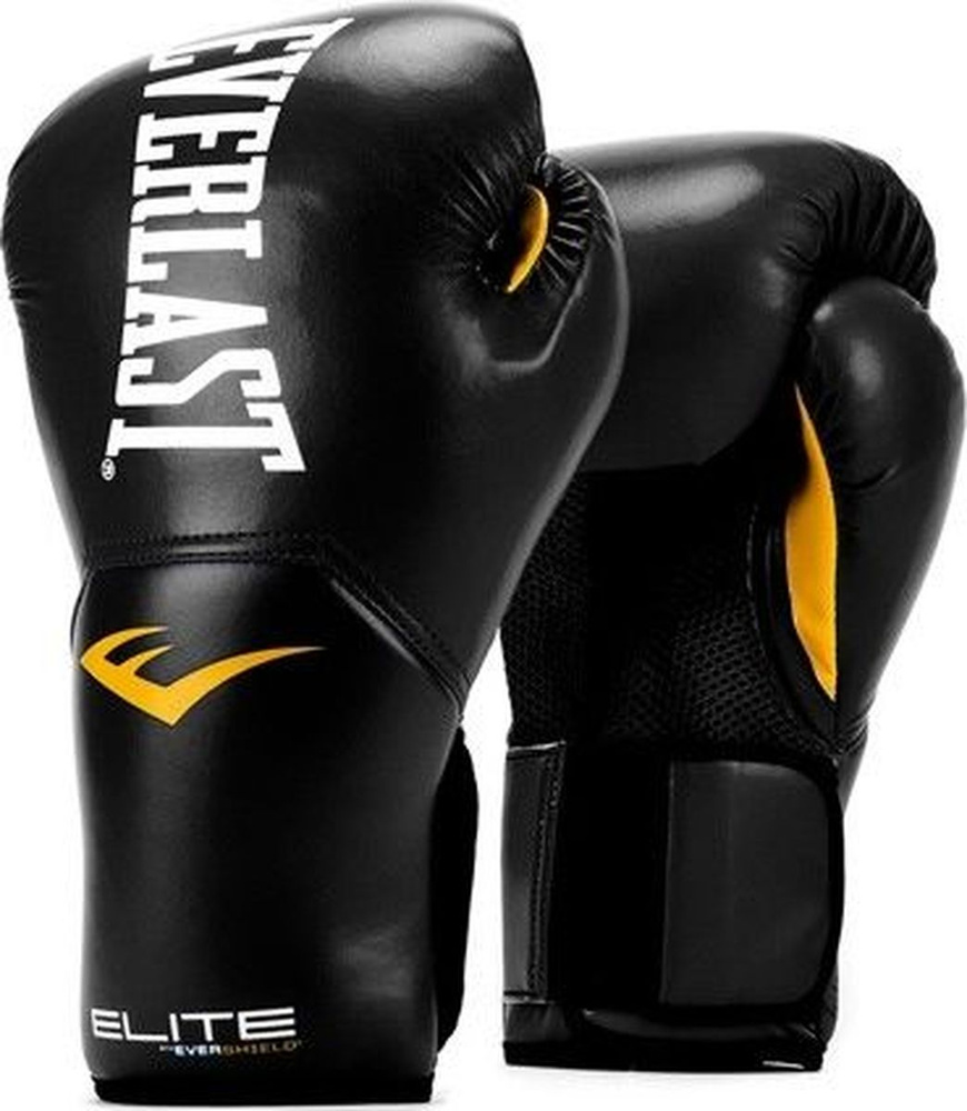 Боксерские перчатки Everlast Elite ProStyle, тренировочные, P00001239, черный, вес 12 унций  #1