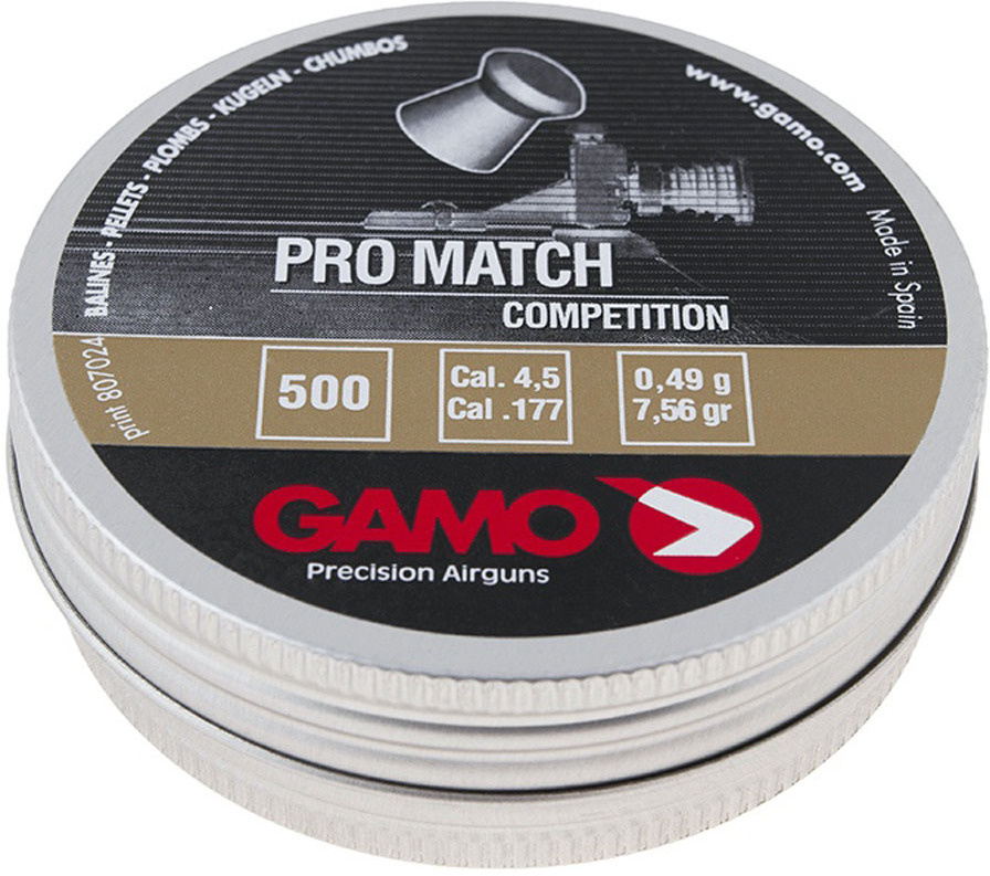 Пули для пневматики Gamo Pro-Match 4,5 мм, 0,49 г, 500 шт. #1