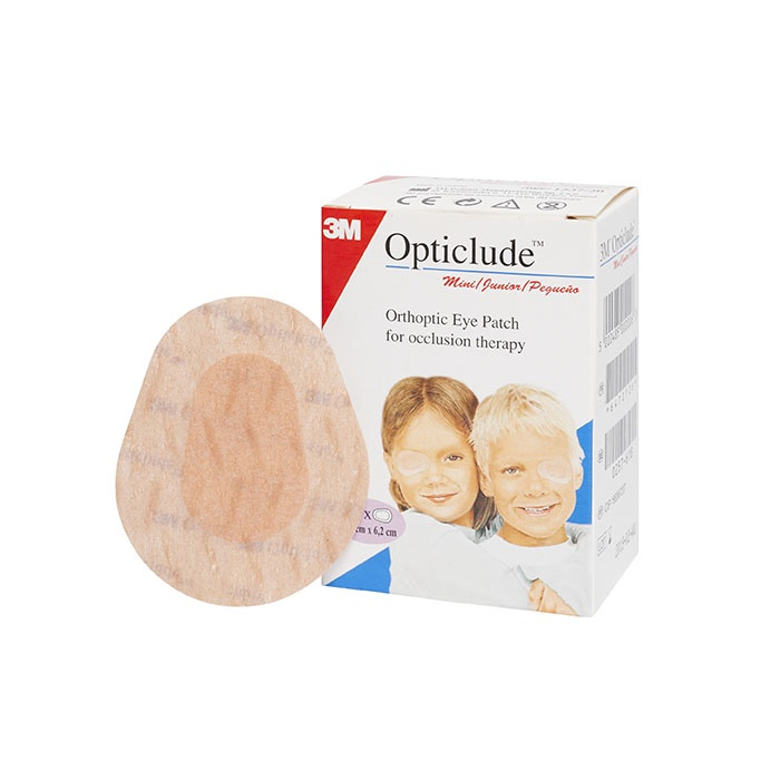Пластырь глазной Opticlude 1537 Mini 5,0 x 6,2 см, бежевый с картинками, 20 шт. #1