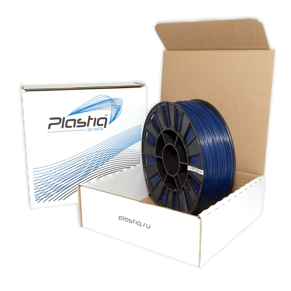Пластик ABS для 3D печати Plastiq темно-синий, 1.75 мм, 300 м. - купить ...