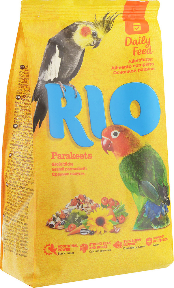 Rio Daily Feed Parakeets / Корм Рио для средних попугаев Основной рацион 500 г  #1