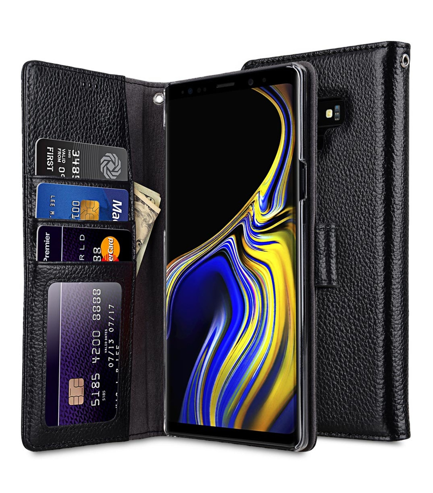 Кожаный чехол книжка Melkco для Samsung Galaxy Note 9 - Wallet Book ID Slot  Type, черный - купить с доставкой по выгодным ценам в интернет-магазине  OZON (152427321)