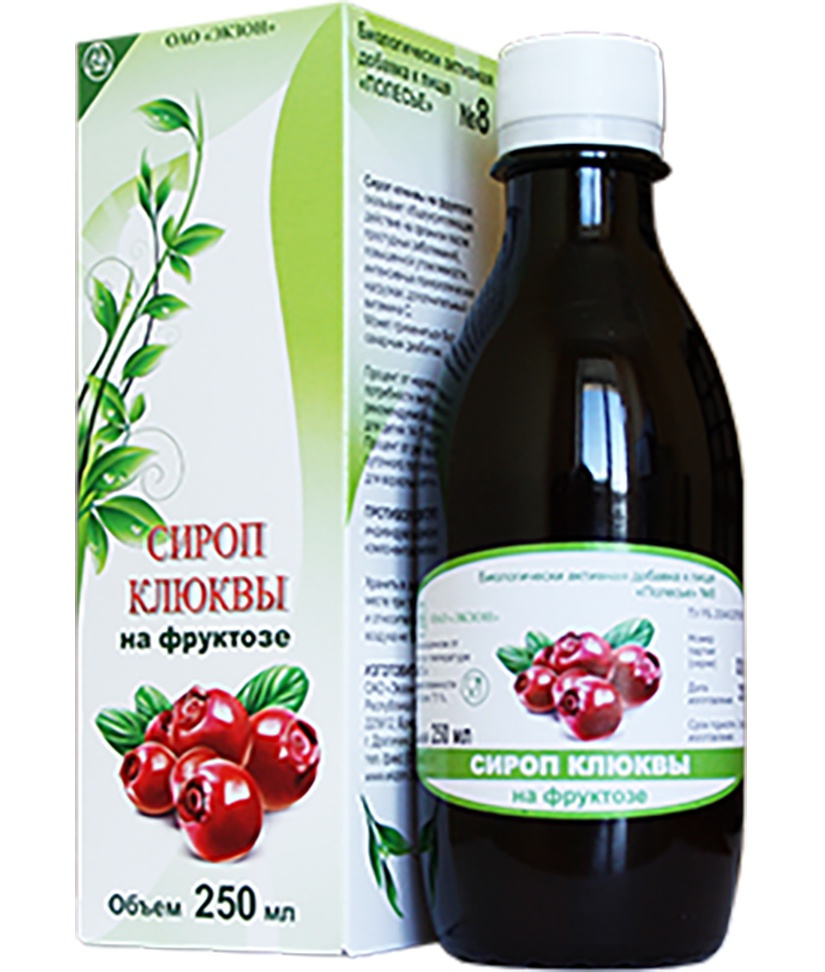 БАД ЭКЗОН(БЕЛАРУСЬ) «Полесье» №8 «Сироп клюквы на фруктозе». - купить с ...