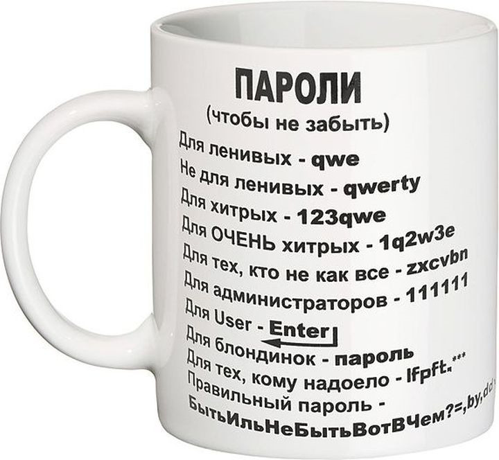 Эврика Кружка "Пароли" 300 мл 1 шт #1